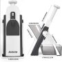 JINSHOME Safe Mandoline Slicer, Potato Vegetable Onion Slice, Julienne + Dicer for Vegetables, Kitchen Meal Prep & More - Gray - Image 6