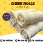 Woofley's 5-6" Buffalo Beef Cheek Roll - Beef Cheek Rolls for Dogs - Long Lasting Natural Dog Chews (5-pack) - Image 5