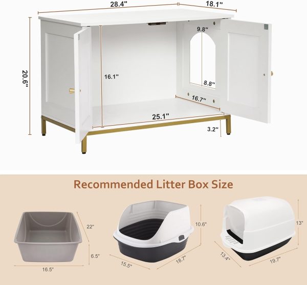 Homhedy Cat Litter Box Enclosure